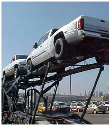 Shipping trucks by reliable auto transport company